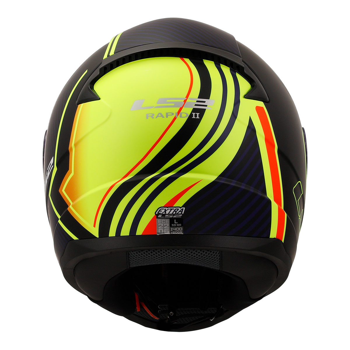LS2 RAPID 2 EXTRA KAPALI KASK MAT NEON SARI NAVY MAVİ
